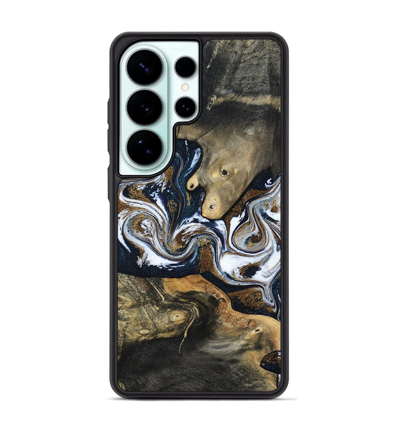 Galaxy S26 Ultra Wood Phone Case - Rosalia (Teal & Gold, 806414)