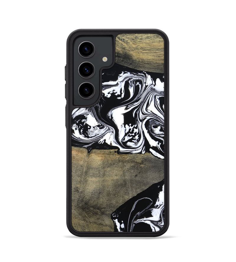Galaxy S24 Wood Phone Case - Golda (Black & White, 806422)
