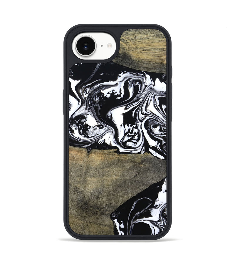 iPhone 16e Wood Phone Case - Golda (Black & White, 806422)