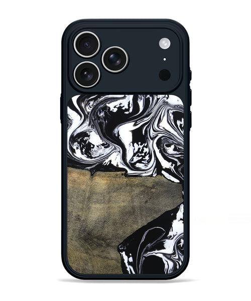 iPhone 17 Pro Max Wood Phone Case - Golda (Black & White, 806422)