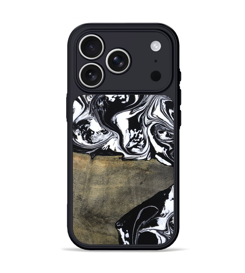 iPhone 17 Pro Wood Phone Case - Golda (Black & White, 806422)