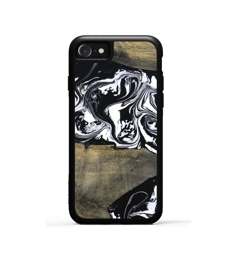 iPhone SE Wood Phone Case - Golda (Black & White, 806422)