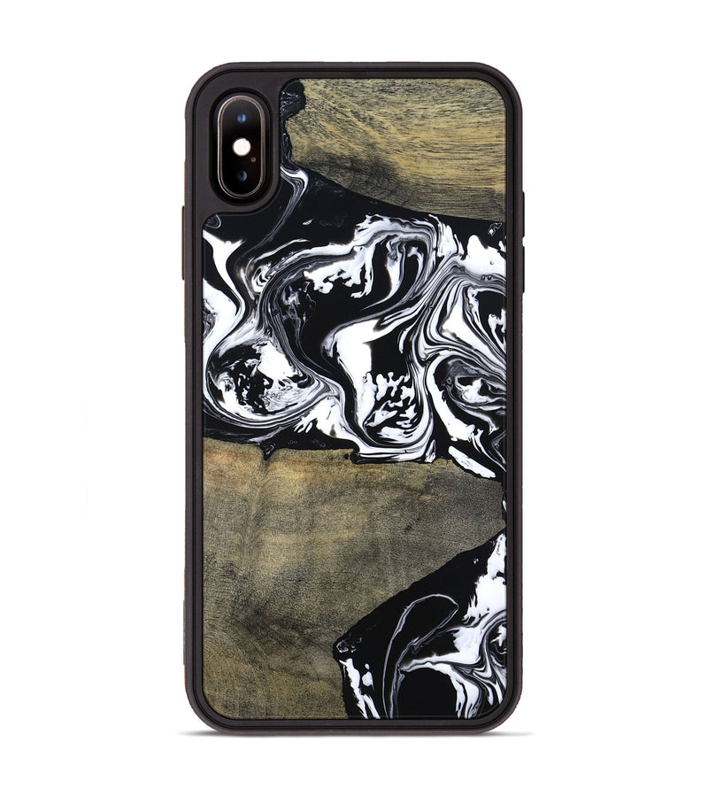 iPhone Xs Max Wood Phone Case - Golda (Black & White, 806422)