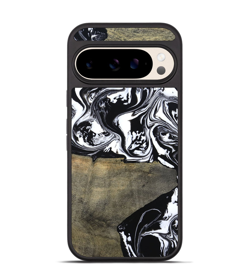 Pixel 10 Pro Wood Phone Case - Golda (Black & White, 806422)
