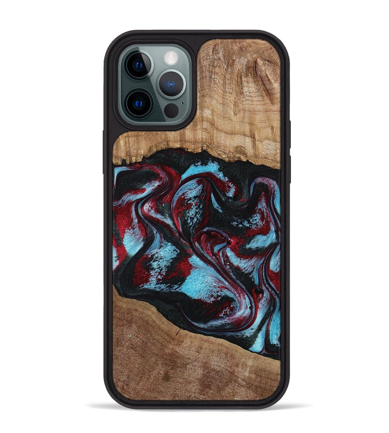 iPhone 12 Pro Max Wood Phone Case - Isiah (Red, 806425)