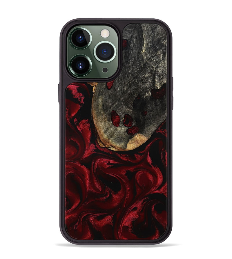 iPhone 13 Pro Max Wood Phone Case - Mintie (Red, 806426)