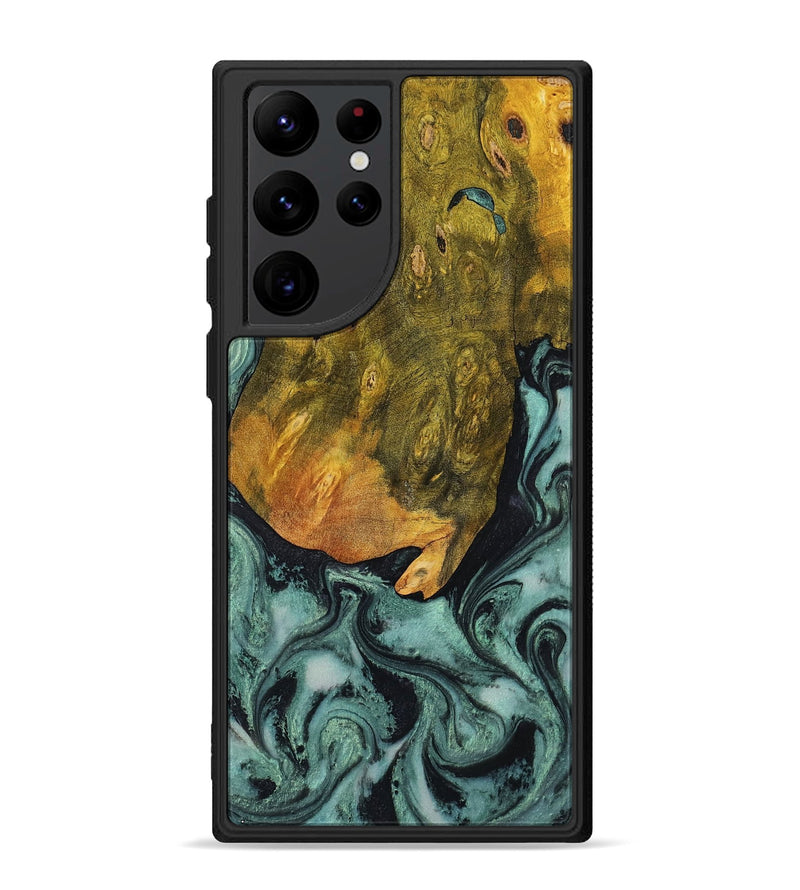 Galaxy S22 Ultra Wood Phone Case - Tatiana (Green, 806439)
