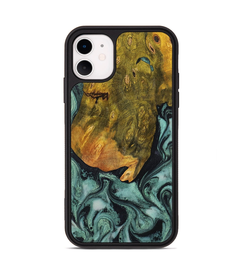iPhone 11 Wood Phone Case - Tatiana (Green, 806439)