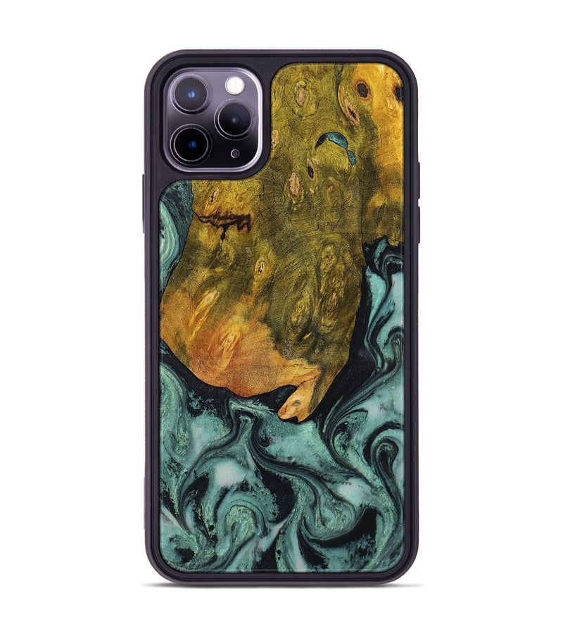 iPhone 11 Pro Max Wood Phone Case - Tatiana (Green, 806439)