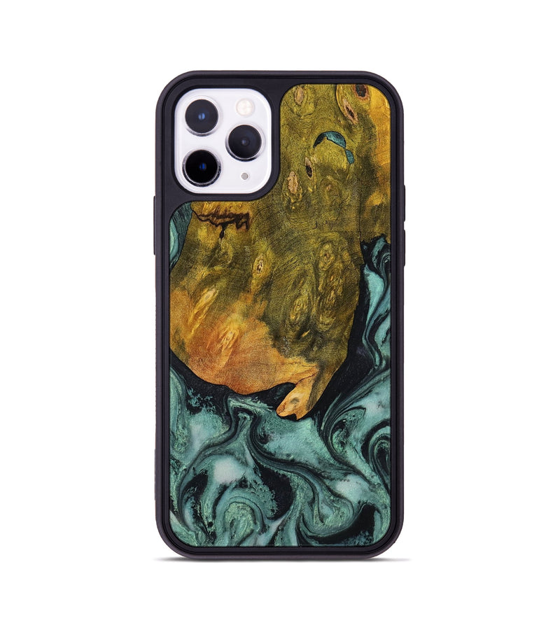 iPhone 11 Pro Wood Phone Case - Tatiana (Green, 806439)