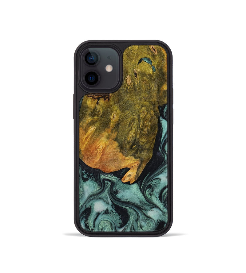 iPhone 12 mini Wood Phone Case - Tatiana (Green, 806439)