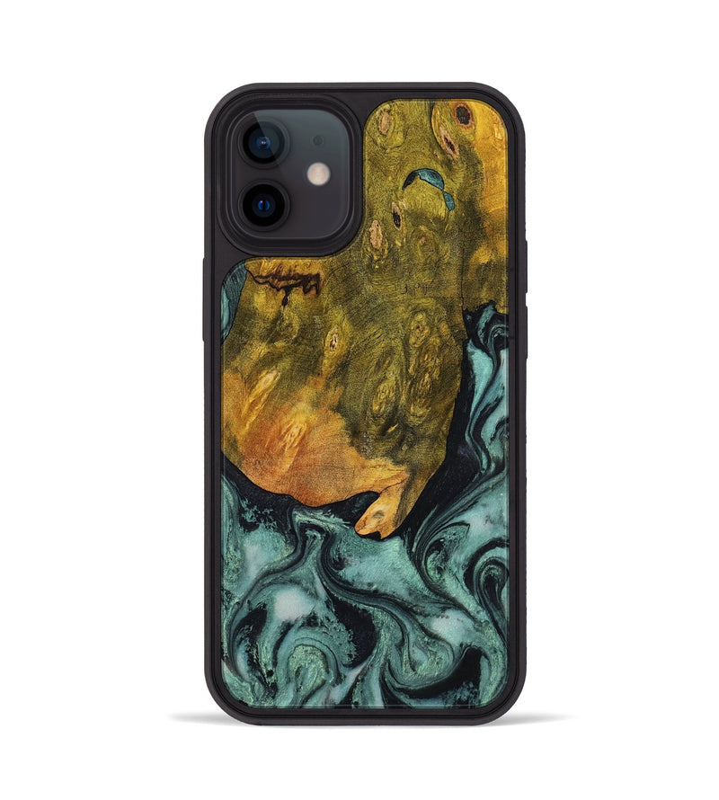 iPhone 12 Wood Phone Case - Tatiana (Green, 806439)