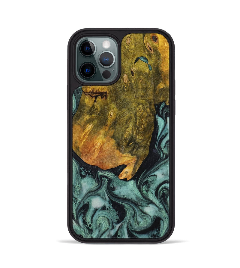 iPhone 12 Pro Wood Phone Case - Tatiana (Green, 806439)
