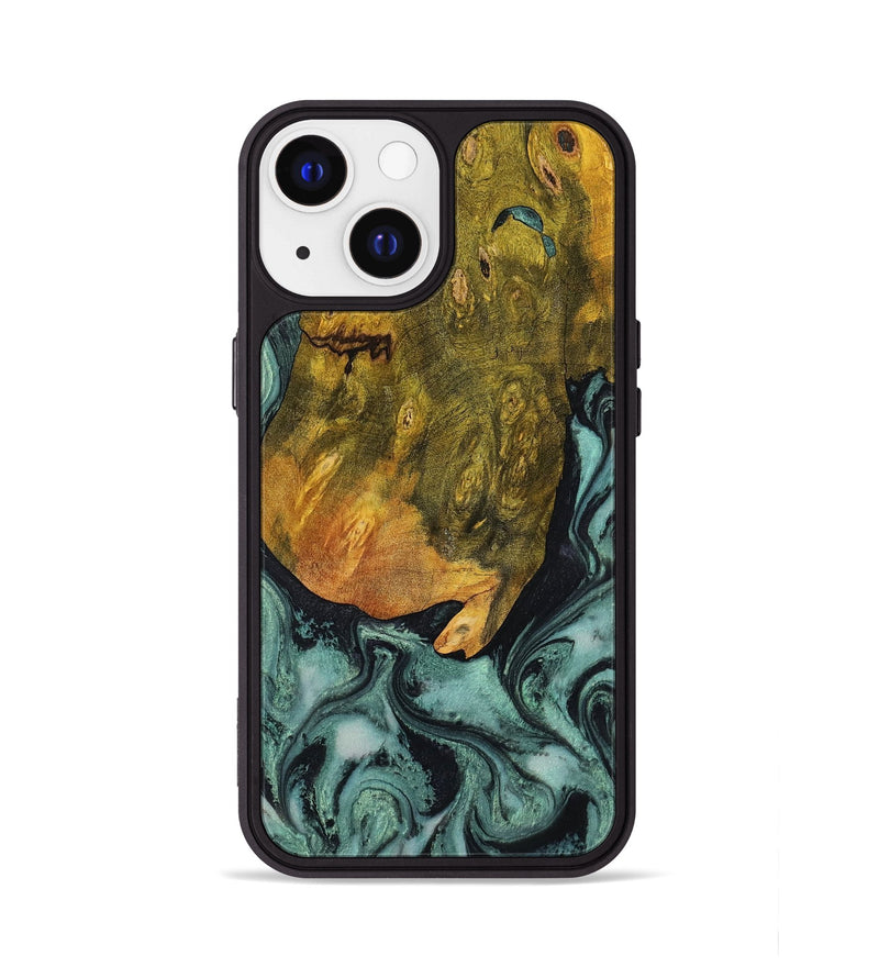 iPhone 13 Wood Phone Case - Tatiana (Green, 806439)