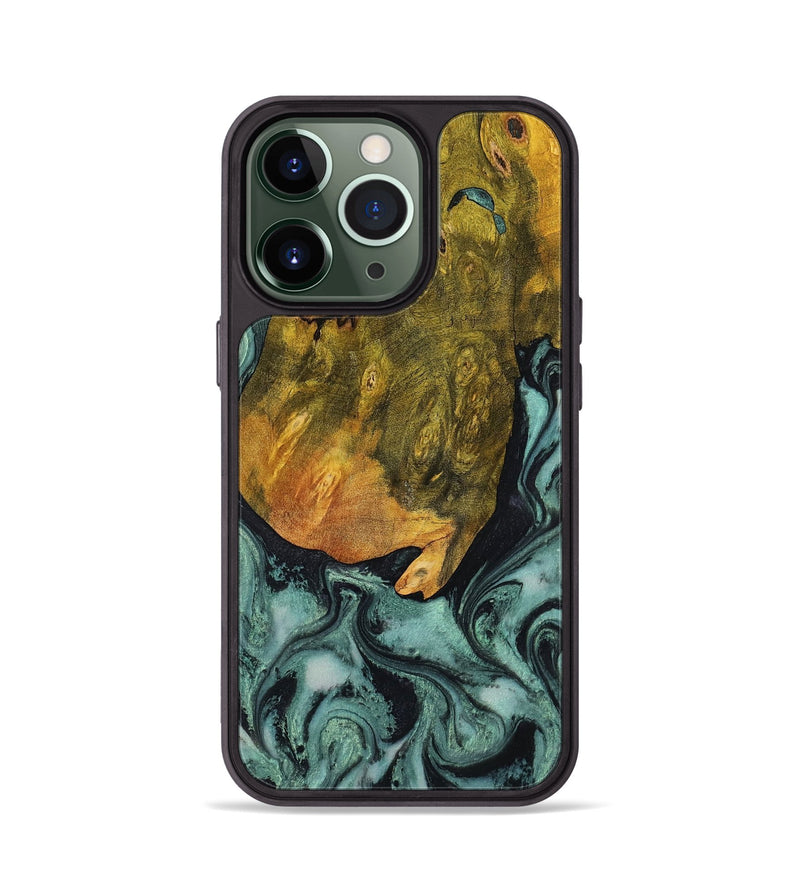 iPhone 13 Pro Wood Phone Case - Tatiana (Green, 806439)