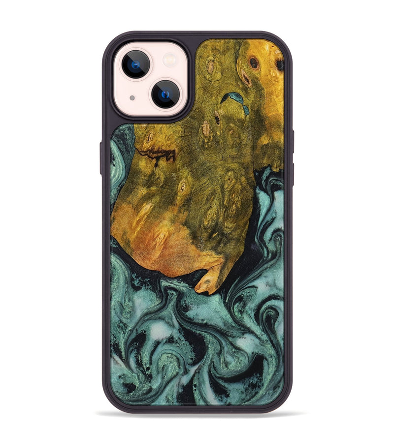 iPhone 14 Plus Wood Phone Case - Tatiana (Green, 806439)