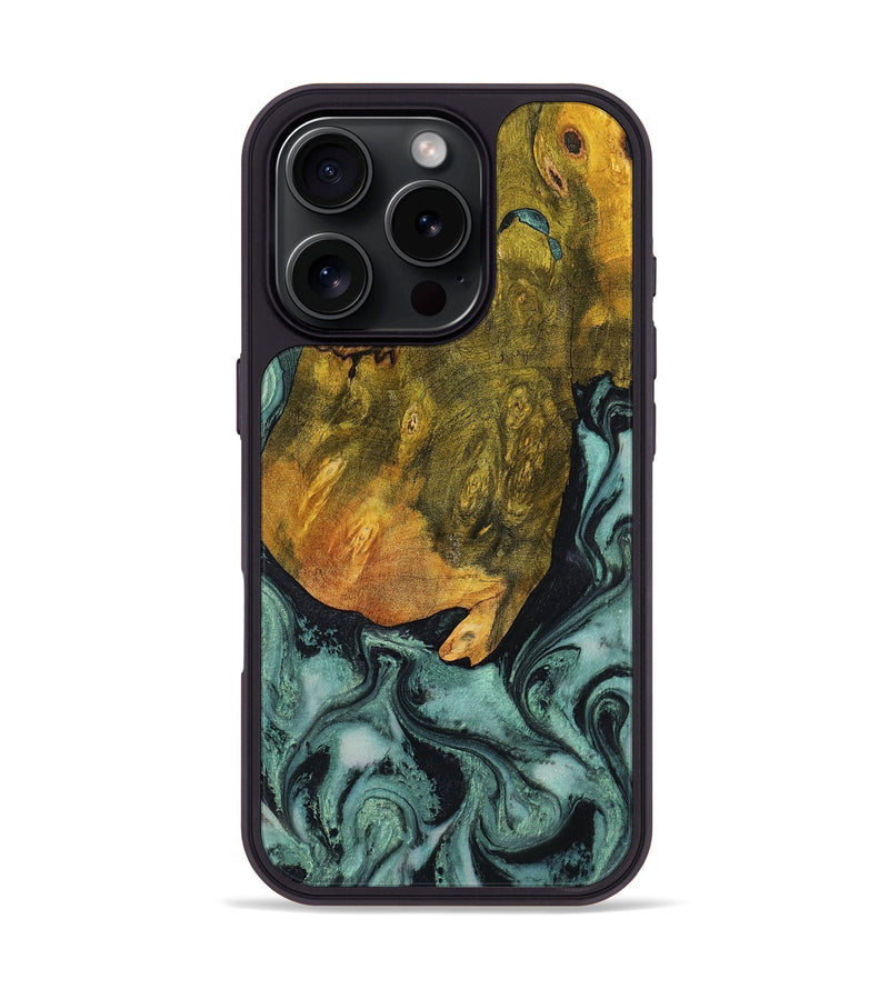 iPhone 16 Pro Wood Phone Case - Tatiana (Green, 806439)