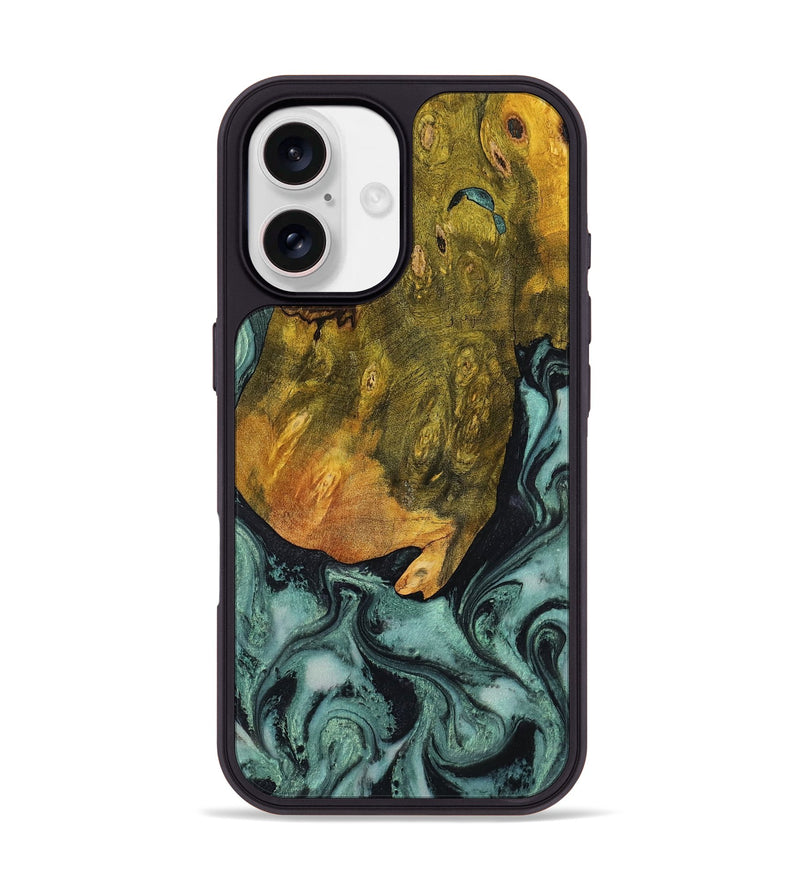 iPhone 17 Wood Phone Case - Tatiana (Green, 806439)