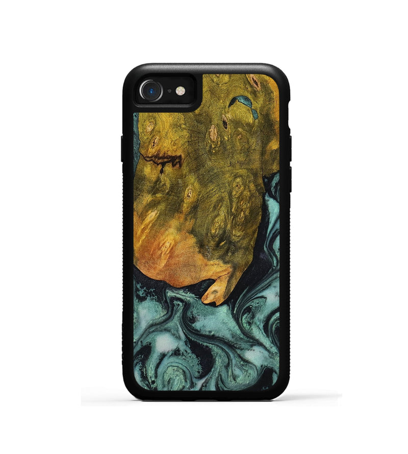 iPhone SE Wood Phone Case - Tatiana (Green, 806439)
