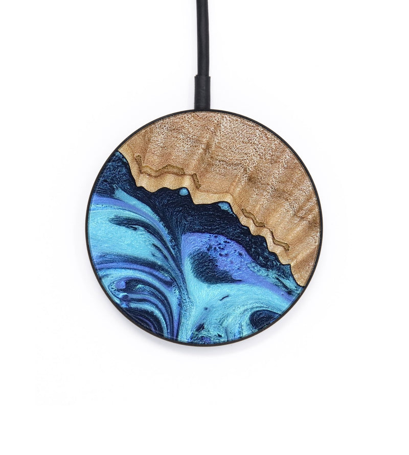 Circle Wood Wireless Charger - Rosanne (Blue, 806469)