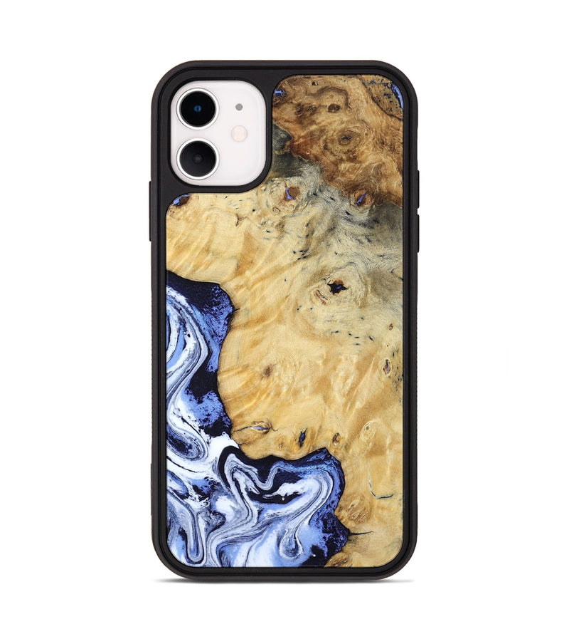 iPhone 11 Wood Phone Case - Ena (Blue, 806548)