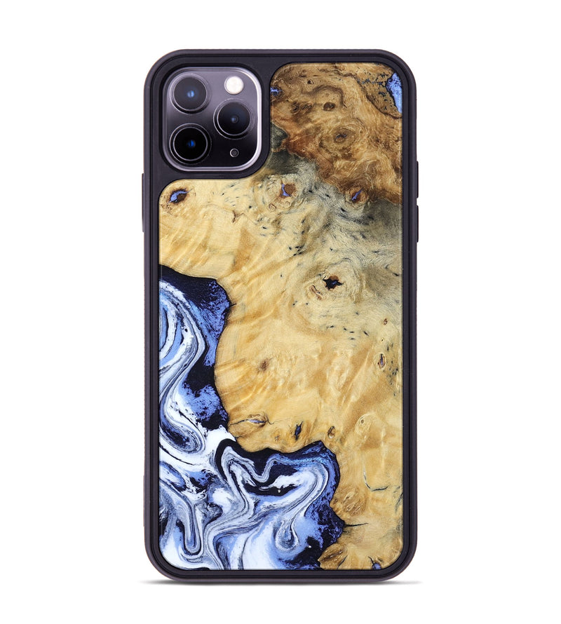 iPhone 11 Pro Max Wood Phone Case - Ena (Blue, 806548)