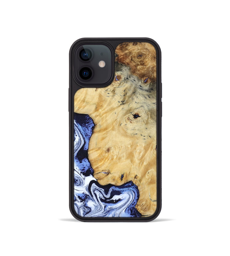iPhone 12 mini Wood Phone Case - Ena (Blue, 806548)