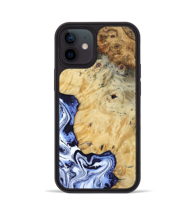 iPhone 12 Wood Phone Case - Ena (Blue, 806548)