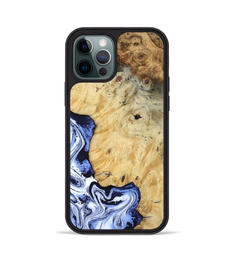 iPhone 12 Pro Wood Phone Case - Ena (Blue, 806548)