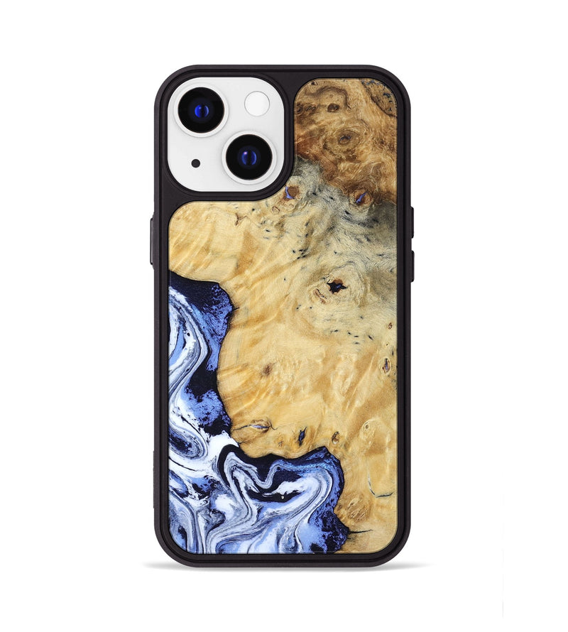 iPhone 13 Wood Phone Case - Ena (Blue, 806548)