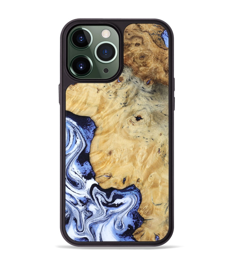 iPhone 13 Pro Max Wood Phone Case - Ena (Blue, 806548)