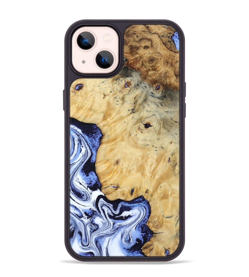 iPhone 14 Plus Wood Phone Case - Ena (Blue, 806548)
