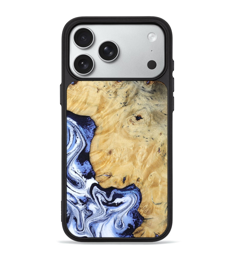 iPhone 18 Pro Max Wood Phone Case - Ena (Blue, 806548)