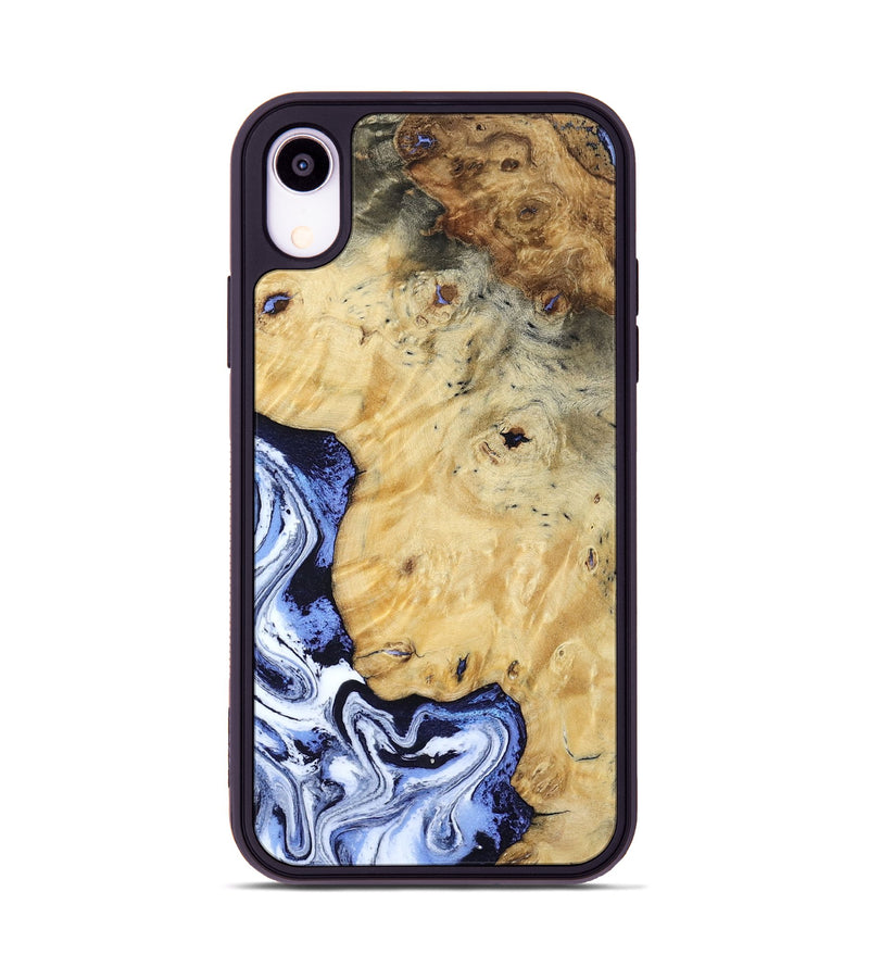 iPhone Xr Wood Phone Case - Ena (Blue, 806548)
