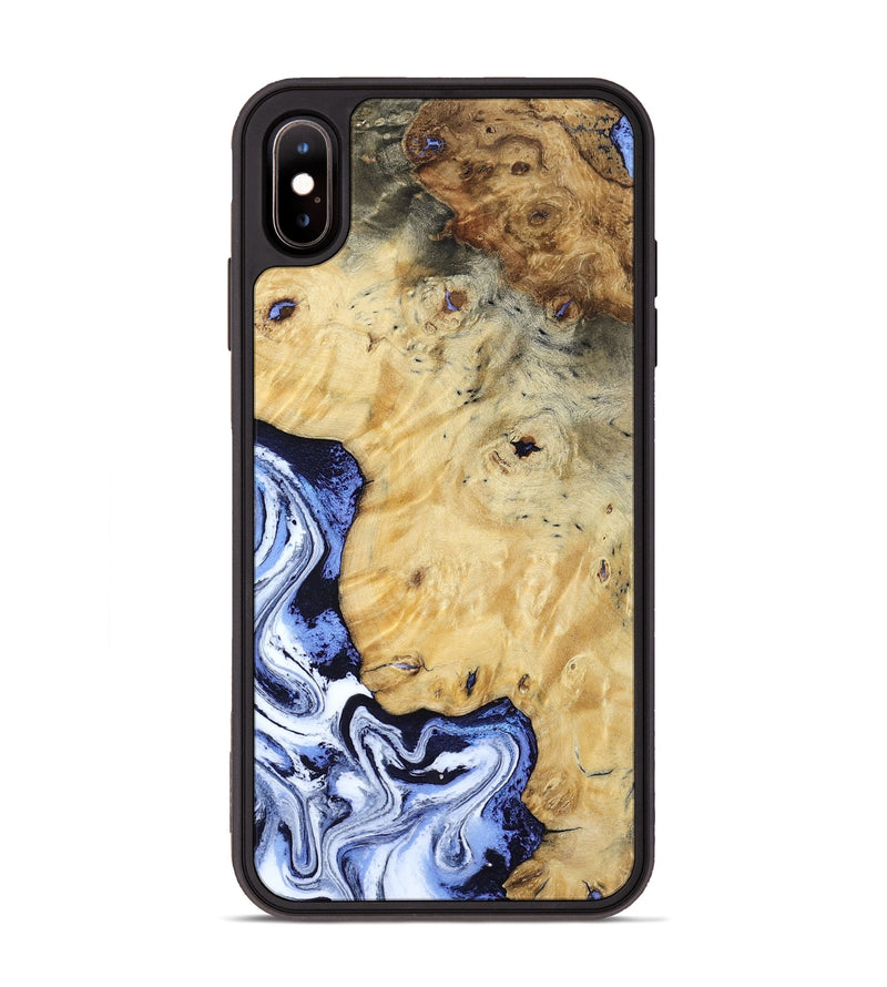 iPhone Xs Max Wood Phone Case - Ena (Blue, 806548)