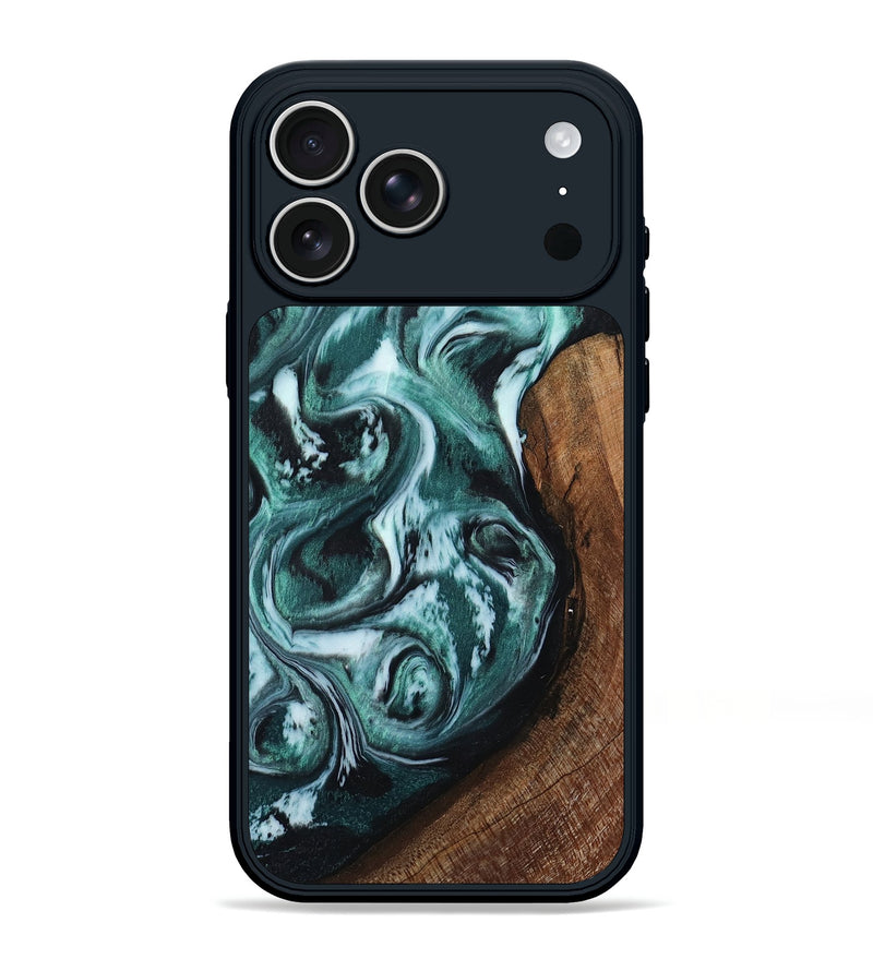 iPhone 17 Pro Max Wood Phone Case - Kaiya (Green, 806664)