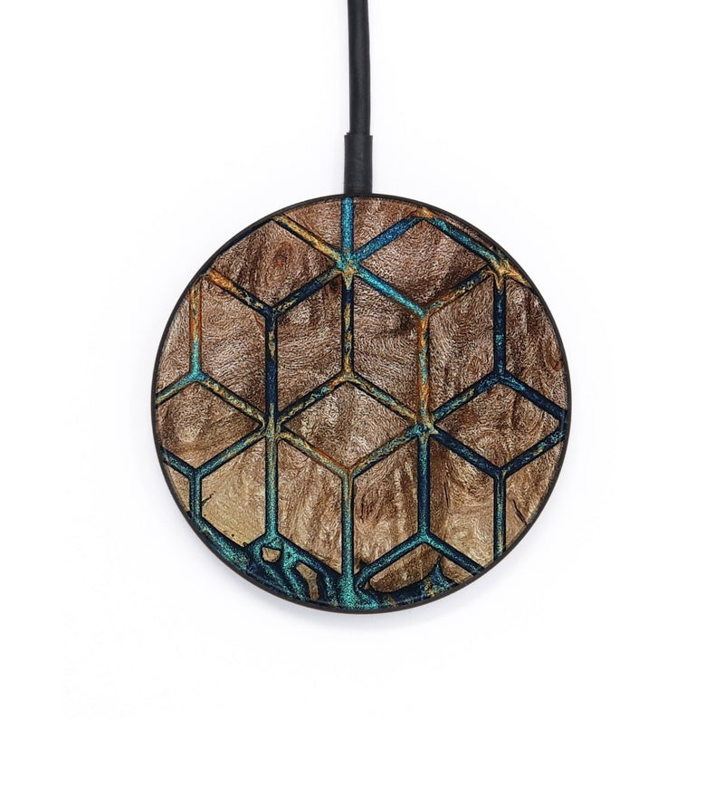 Circle Wood Wireless Charger - Daquan (Pattern, 806679)