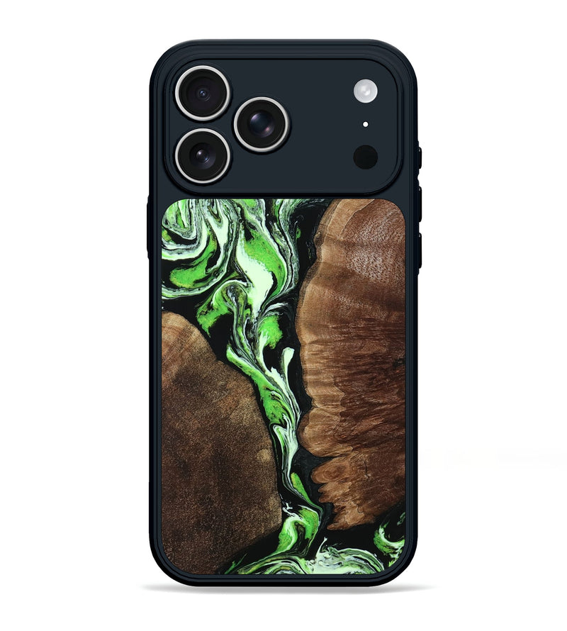 iPhone 17 Pro Max Wood Phone Case - Brady (Green, 806690)