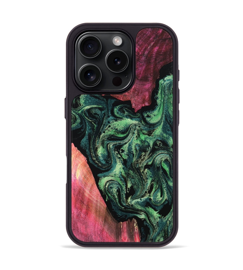 iPhone 16 Pro Wood Phone Case - Dejah (Green, 806691)
