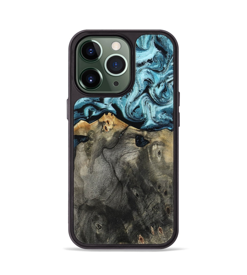 iPhone 13 Pro Wood Phone Case - Cooper (Blue, 806716)