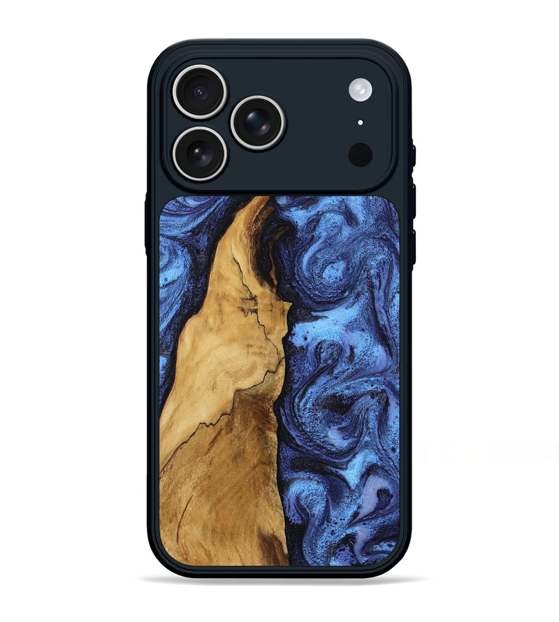 iPhone 17 Pro Max Wood Phone Case - Sam (Blue, 806718)
