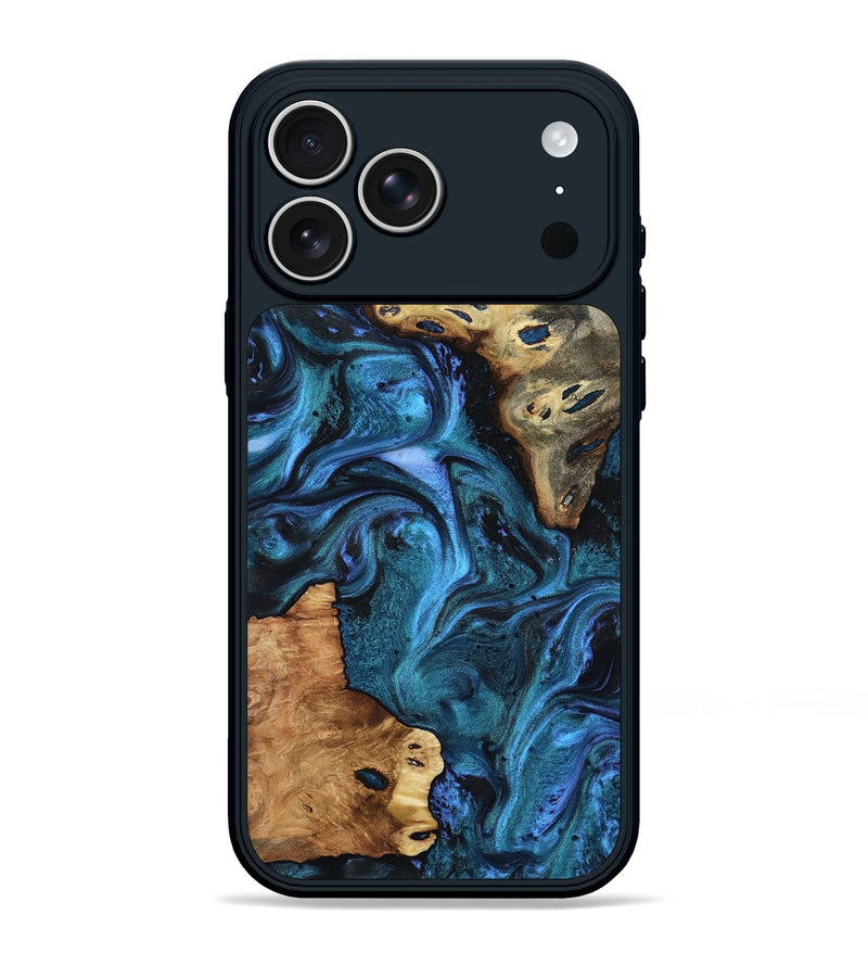 iPhone 17 Pro Max Wood Phone Case - Johnie (Blue, 806721)