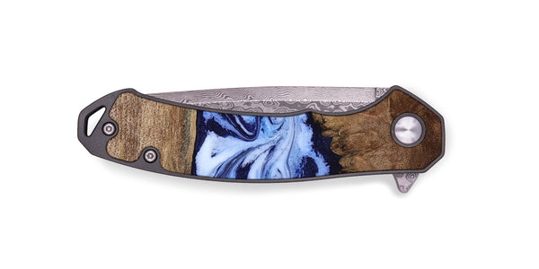 EDC Wood Pocket Knife - Megan (Blue, 806722)