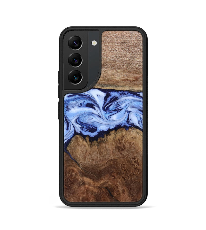 Galaxy S22 Wood Phone Case - Megan (Blue, 806722)