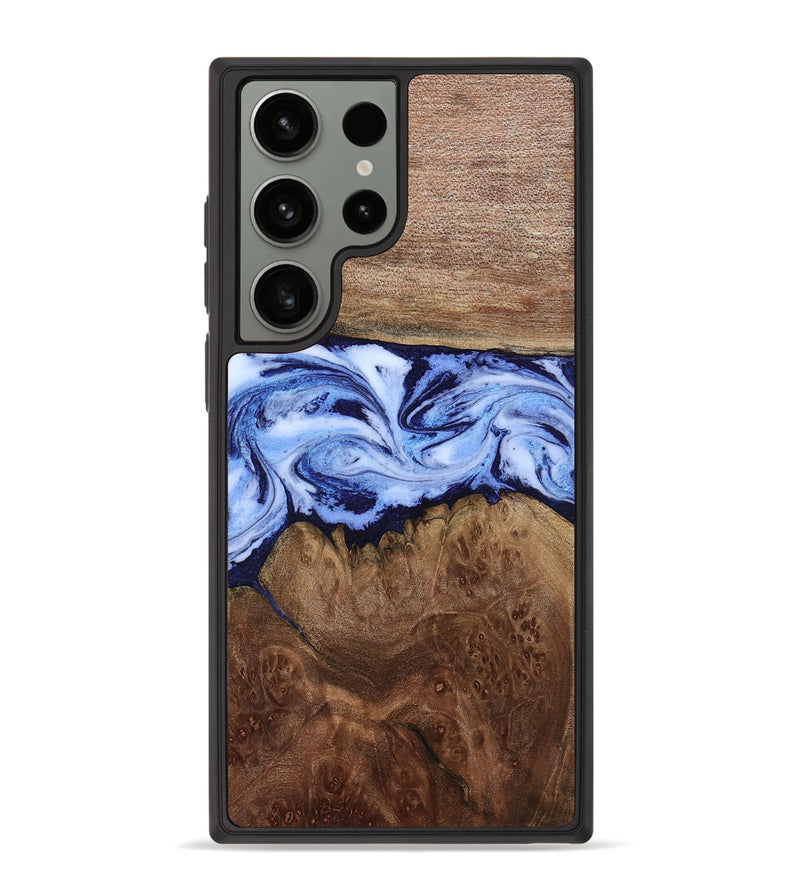 Galaxy S23 Ultra Wood Phone Case - Megan (Blue, 806722)