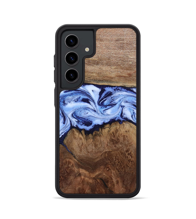 Galaxy S24 Wood Phone Case - Megan (Blue, 806722)