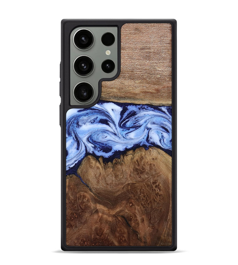 Galaxy S24 Ultra Wood Phone Case - Megan (Blue, 806722)