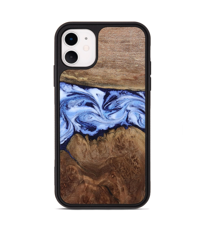 iPhone 11 Wood Phone Case - Megan (Blue, 806722)