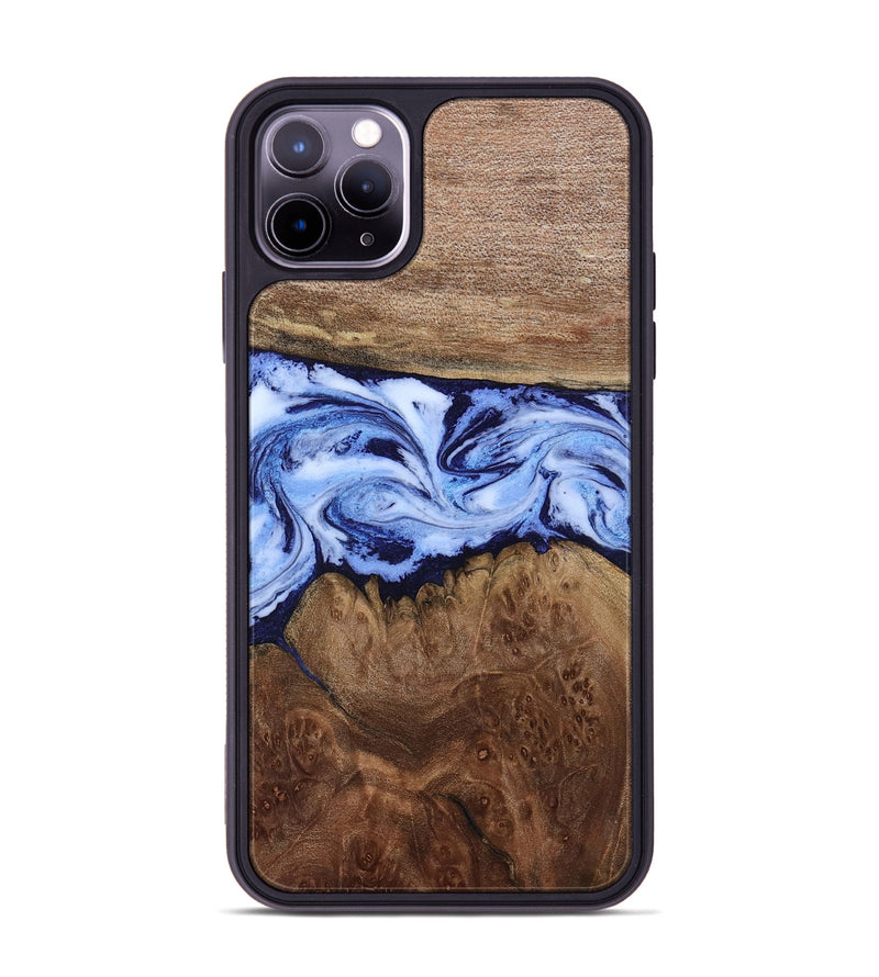 iPhone 11 Pro Max Wood Phone Case - Megan (Blue, 806722)