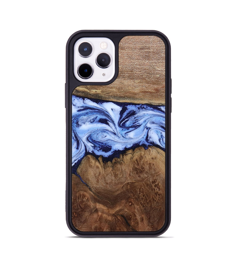 iPhone 11 Pro Wood Phone Case - Megan (Blue, 806722)